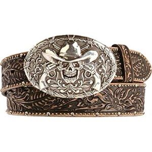Tony Lama “Ghost of Tombstone” Western leather Rodeo Belt Size 36